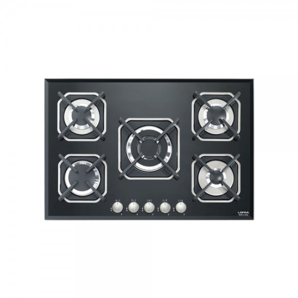 Lofra® Sirio Cooktop Gas Built-In Black and Silver 750MMx510MM