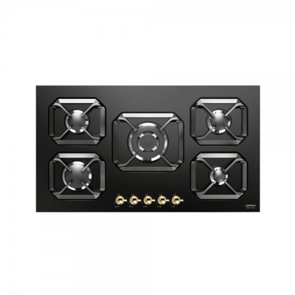 Lofra® DOLCEVITA Cooktop Gas Built-In Black and Gold 90x50CM