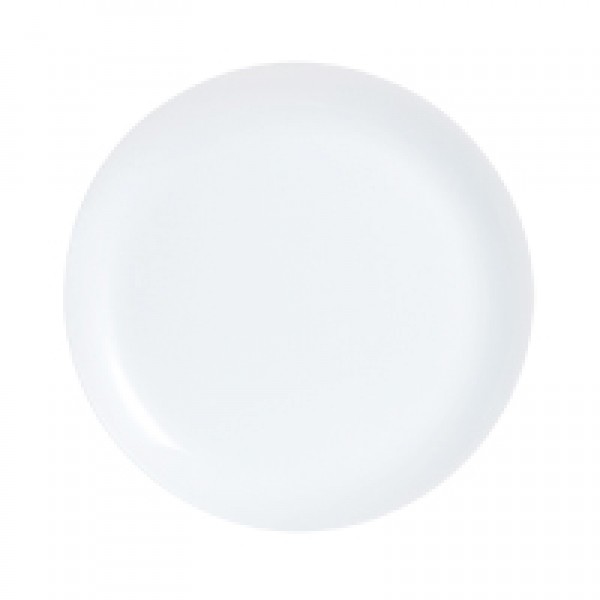 Luminarc® Diwali Plain Dinner Plate Tempered Glass White 25CM