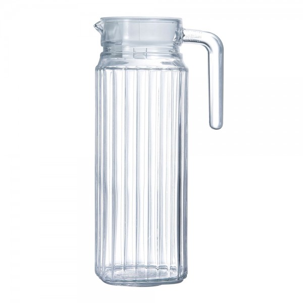 لومينارك® Quadro Transp ابريق ماء زجاج + غطاء بلاستيكي شفاف 1.1لتر