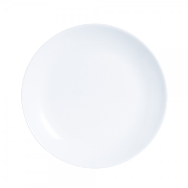 Luminarc® Diwali Plain Dessert Plate Tempered Glass White 19.5CM