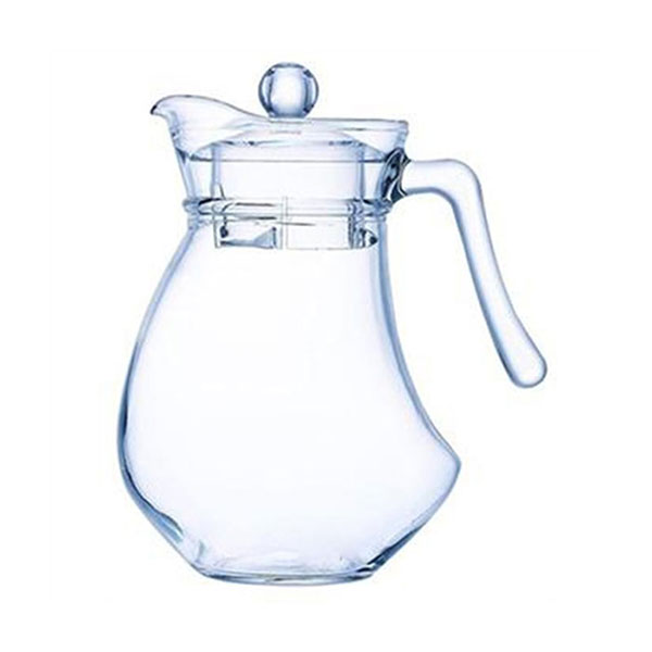 لومينارك® Wavy ابريق ماء زجاج + غطاء زجاجي شفاف 1.3لتر