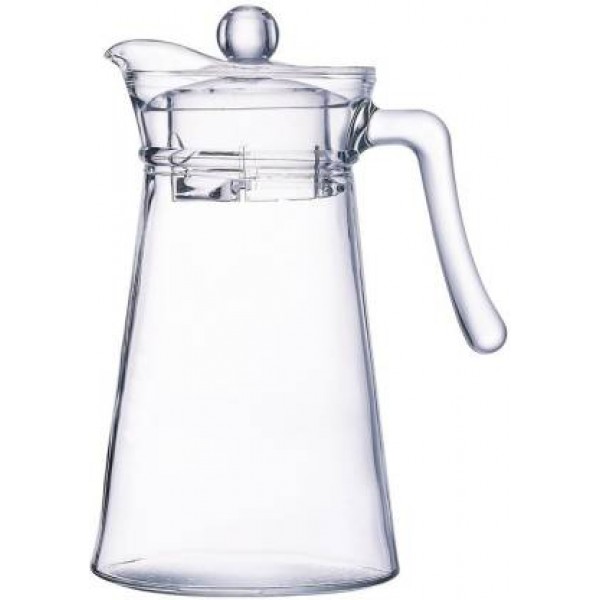 لومينارك® KONE ابريق ماء زجاج + غطاء زجاجي شفاف 1.3لتر