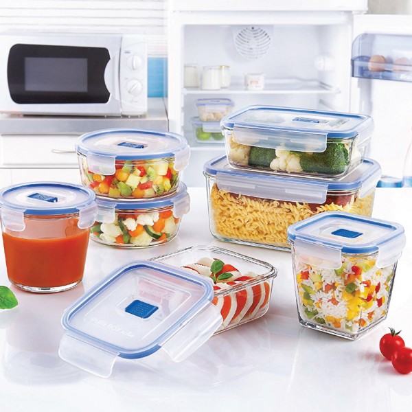 لومينارك® Pure box Active طقم حافظات طعام الزجاج المقسى شفاف 82سنتيلتر