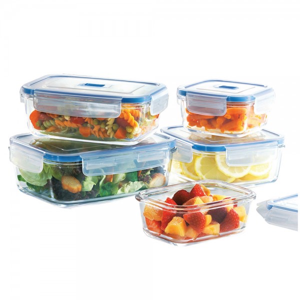 لومينارك® Pure box Active حافظة طعام مربعة الزجاج المقسى شفاف 76000 مليلتر