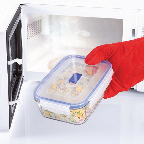 لومينارك® Pure box Active حافظة طعام مربعة الزجاج المقسى شفاف 1220مليلتر