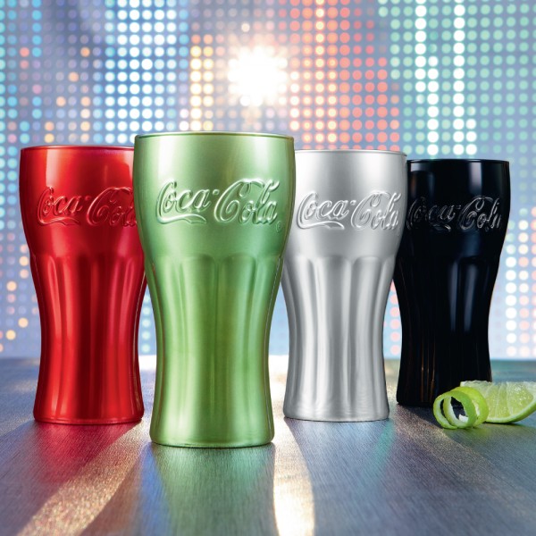 لومينارك® Coca Cola كاسة ملونة زجاج وردي 370مليلتر