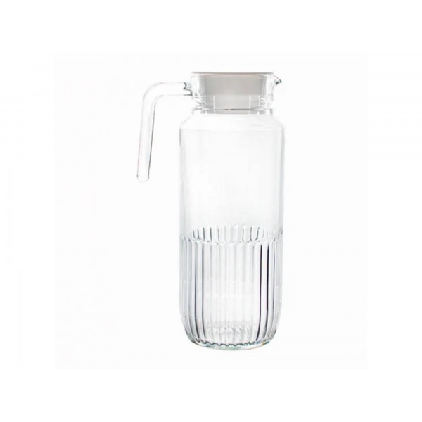 لومينارك® GRIDZ ابريق ماء زجاج + غطاء بلاستيكي شفاف 1.3لتر