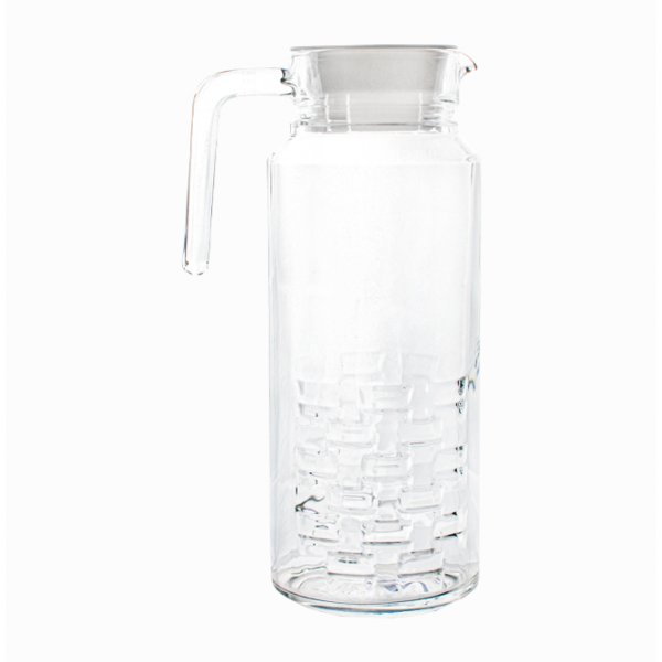 لومينارك® CHEQSابريق ماء زجاج + غطاء بلاستيكي شفاف  1.3لتر