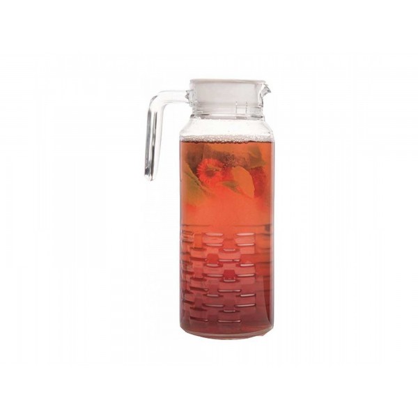 لومينارك® CHEQSابريق ماء زجاج + غطاء بلاستيكي شفاف  1.3لتر