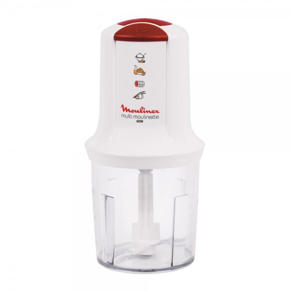 Moulinex® Multi Moulinette Chopper 400W 2 Speed Settings 0.5L White and Red