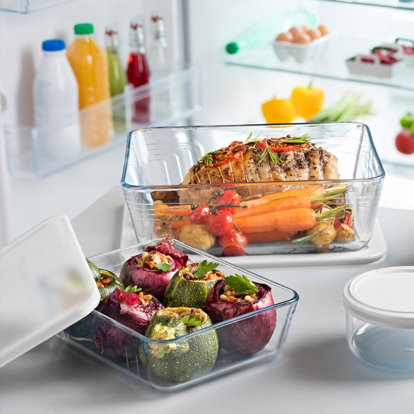 بايركس ® Cook & Freeze حافظة طعام مستطيلة زجاج البوروسيليكات شفاف 1.5لتر