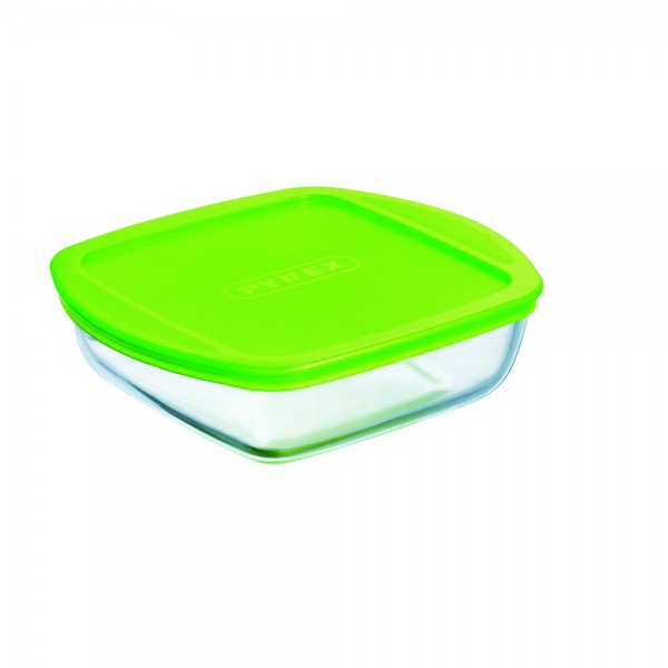 بايركس ® Cook & Store حافظة طعام مربعة زجاج البوروسيليكات شفاف 2200 مليلتر