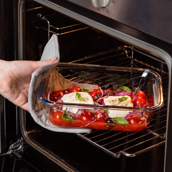 بايركس ® Cook & Go حافظة طعام مستطيلة زجاج البوروسيليكات شفاف 1.7لتر