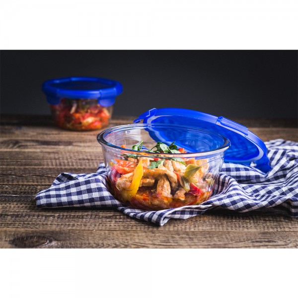 بايركس ® Cook & Go حافظة طعام مستديرة زجاج البوروسيليكات شفاف 0.7لتر