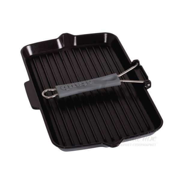 ستاوب® Cast iron Grill Pan حديد مدعم أسود 34 x 21سم