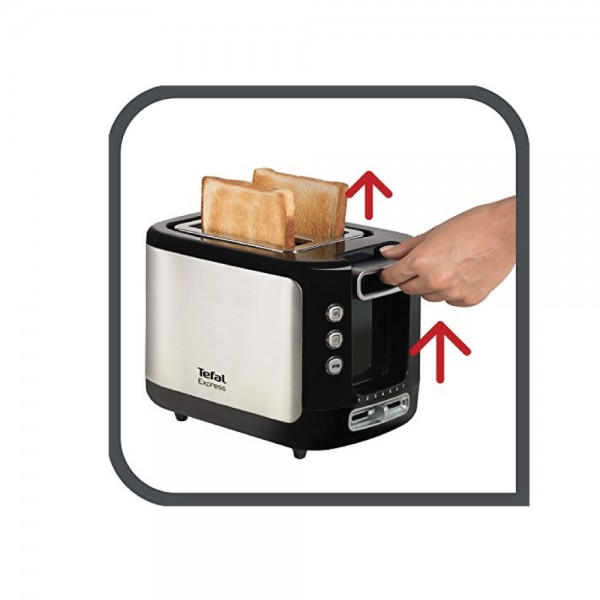 تيفال® Express حماصة خبز 850واط أسود وفضي