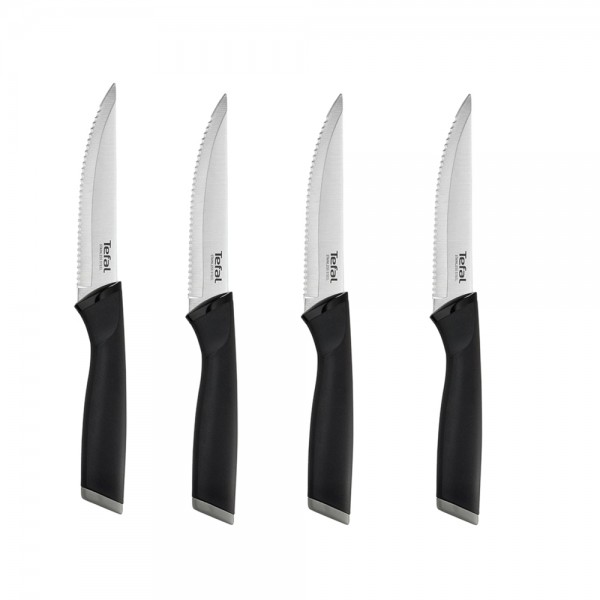 تيفال® Kitchen Tools Set 4Pcs سكين مطبخ ستانلس ستيل أسود وفضي 11.5م