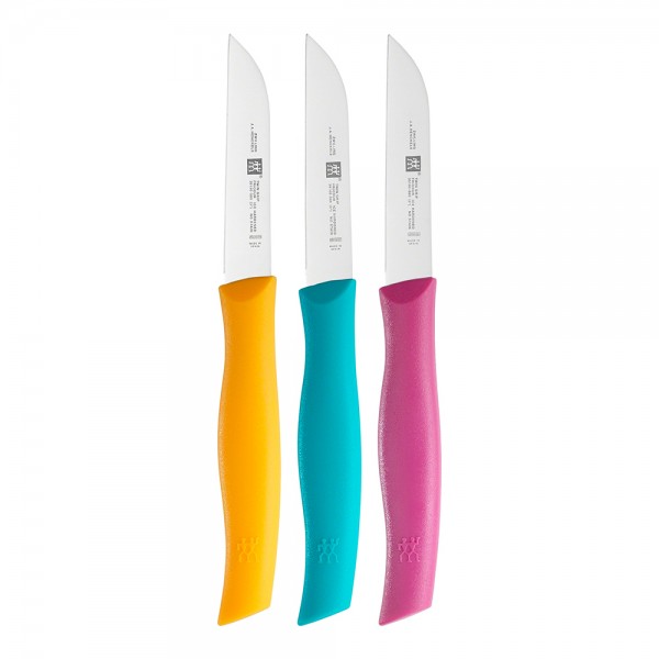 زويلنغ® Twin Grip Set 3Pcs سكين مطبخ ستانلس ستيل ملون 8سم