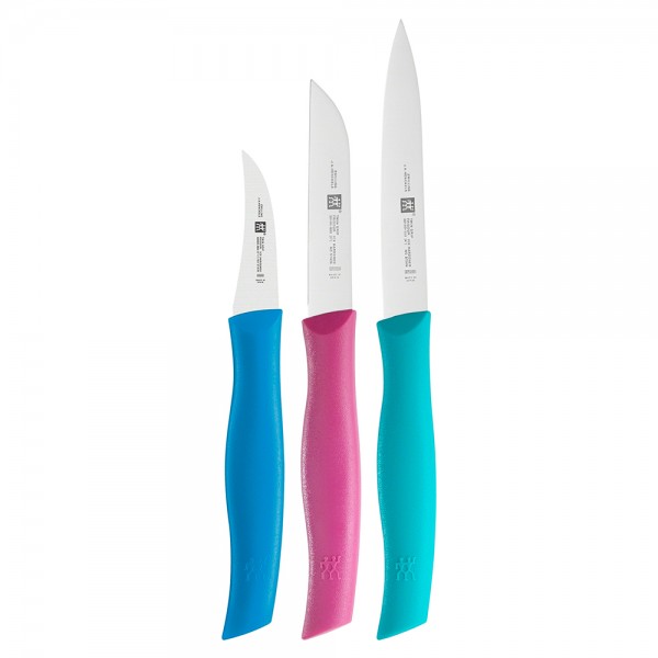 زويلنغ® Twin Grip Set 3Pcs Kitchen Knife ستانلس ستيل ملون 8 and 12 سم