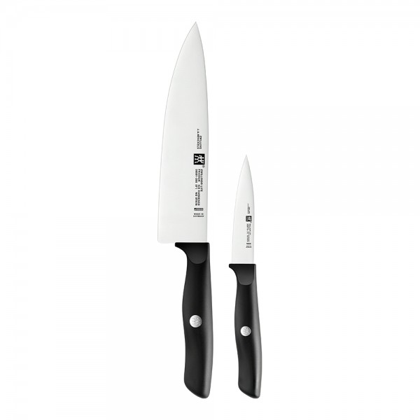 زويلنغ® Life Set 2Pcs Chef knife, peeling knife ستانلس ستيل أسود وفضي 10, 20سم