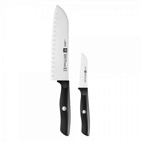 زويلنغ® Life Set 2Pcs Vegetable knife, santoku ستانلس ستيل أسود 9, 18سم